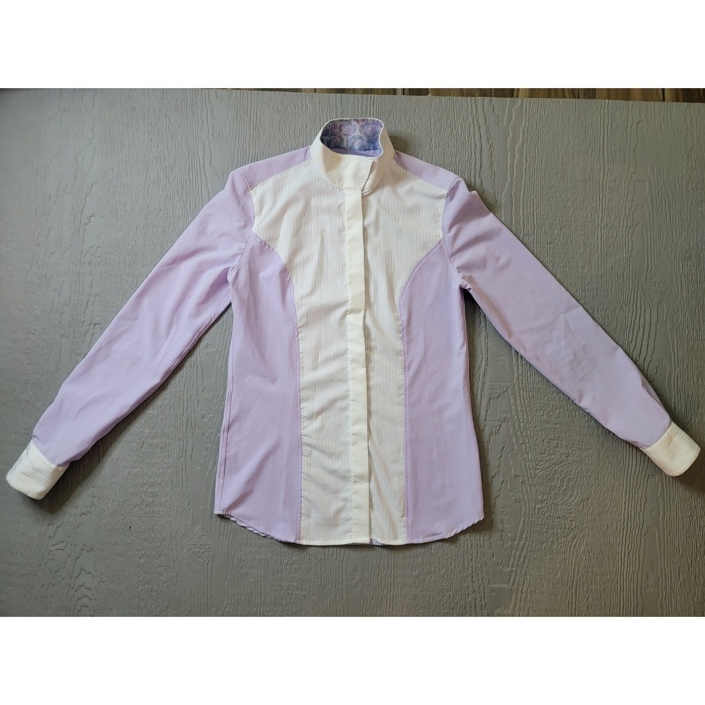 ♡RJ Classics Prestige Collection Show Shirt Lavender White Cool Stretch Womens S